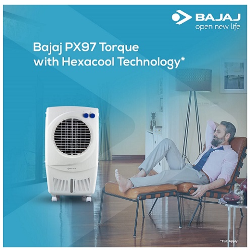 Bajaj torque px97 36 litre room hot sale cooler specifications