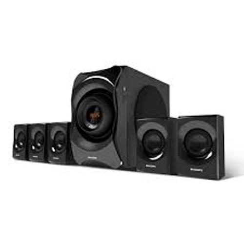 Philips Audio SPA8000B/94 5.1 Channel 120W Multimedia Speaker System with  Bluetooth, 5x15W Satellite Speakers, LED Display, Robust Design & Matte  Finish (Black) - Khosla Electronics