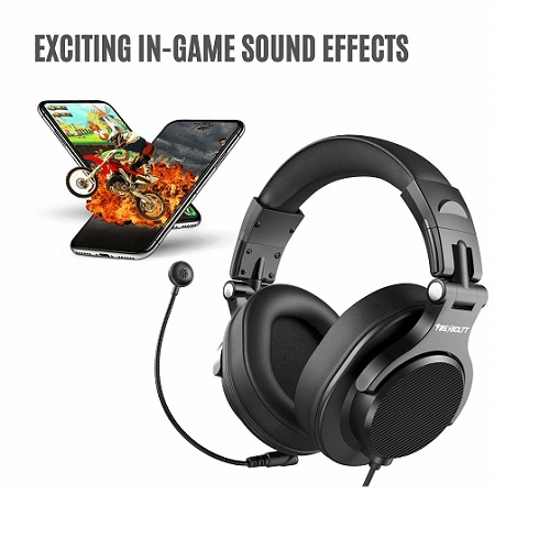 HUHD Wireless Gaming Headset for Xbox Series X/S,Wireless Gaming Headphones  Xbox Deep Bass and Rotating Metal Ear Cups with Noise-Cancelling
