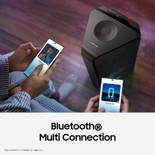 Samsung {MX-T50/XL) Sound Tower Party USB - High Multi-Connection, Audio, Power Playback Sound, (Black) Standing Electronics Resistant, Water Floor Speaker, Lights, Music Khosla Bi-Directional Bluetooth